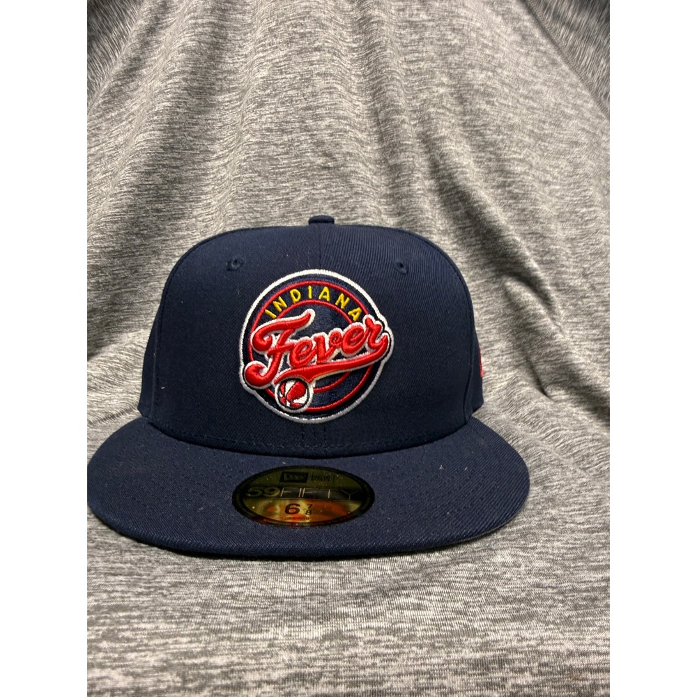 New Era 59FIFTY Indiana Fever WNBA Fitted Hat Navy Blue Size 6 7/8 Basketball
